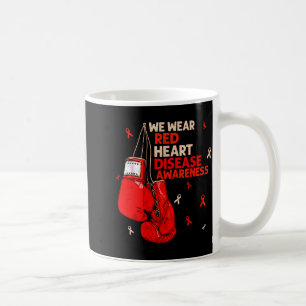 Caneca De Café Guerreiro do Coração Nós Usamos Vermelho Conscient