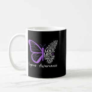 Caneca De Café Guerreiro do Laço Roxo de Conscientização Borbolet