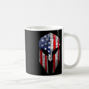 Caneca De Café Guerreiro Espartano Patriota Americano Capacete Ba