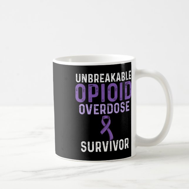 Caneca De Café Guerreiro Sobrevivente Consciente de Sobredose de  (Direita)