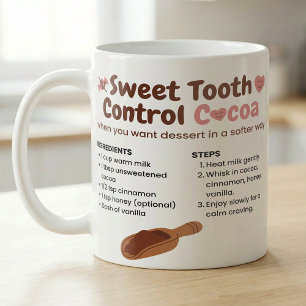 Caneca De Café Guia de Receita Simples de Cacau Sweet Tooth