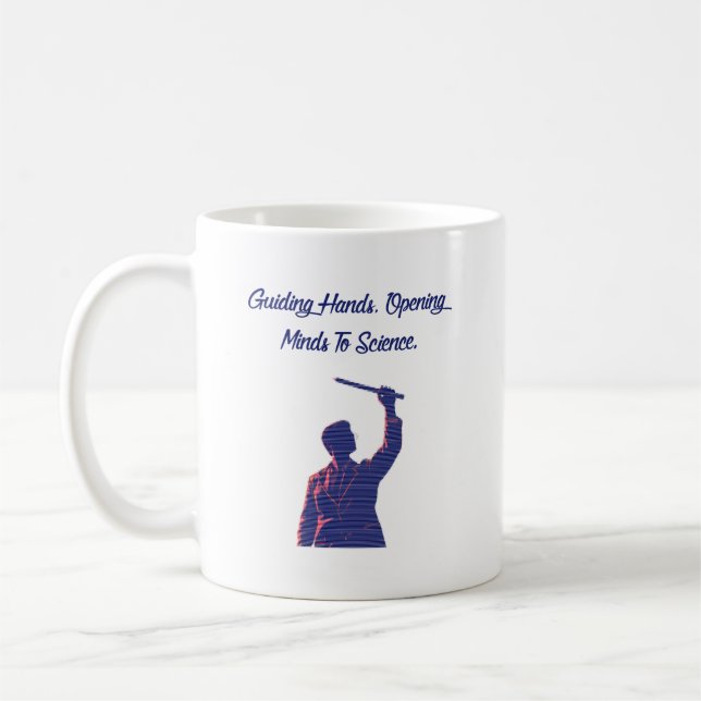 Caneca De Café Guiding Hands Opening Minds To Science Teacher (Esquerda)