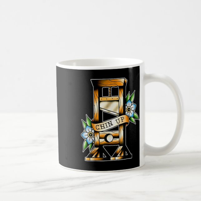 Caneca De Café Guillotine Tradicional Tatuagem Engraçado Engraçad (Direita)