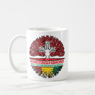 Caneca De Café Guiné Guineisch Schweizer Schweiz Baum Wurzel