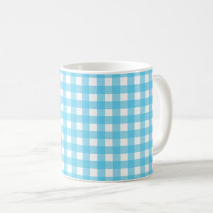 Caneca De Café Guingão brilhante do azul cerulean