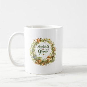 Caneca De Café Guirlanda Floral Aquarela Botânica Inspiradora