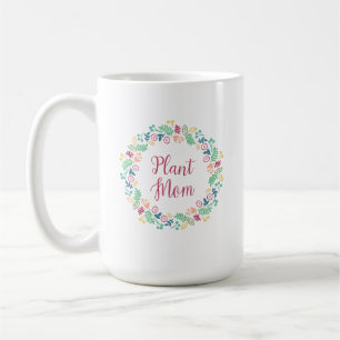 Caneca De Café Guirlanda Floral Mãe Planta Colorida