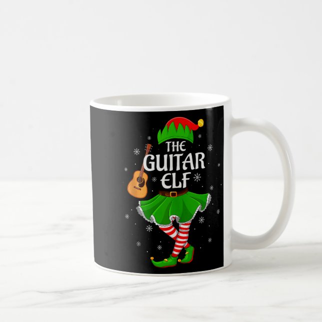 Caneca De Café Guitar Elf Christmas Family Girls Women Elf Squad  (Direita)