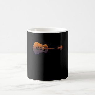 Caneca De Café Guitar Lake Shadow Love Guitar Gift Music Lovers