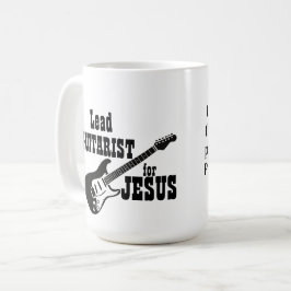 Caneca De Café Guitarista culto Mug Por Jesus