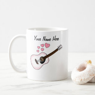 Caneca De Café Guitarista de Casamento Personalizado de Violão Ac