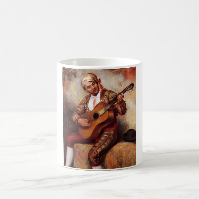 Caneca De Café Guitarista espanhol (por Pierre-August Renoir) (Centro)
