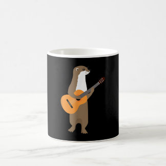 Caneca De Café Guitarista Mais Lontra Crianças E Guitaristas Arte