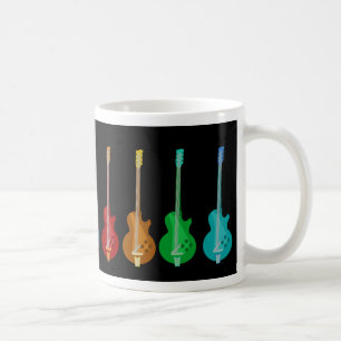 Caneca De Café Guitarra coloridas