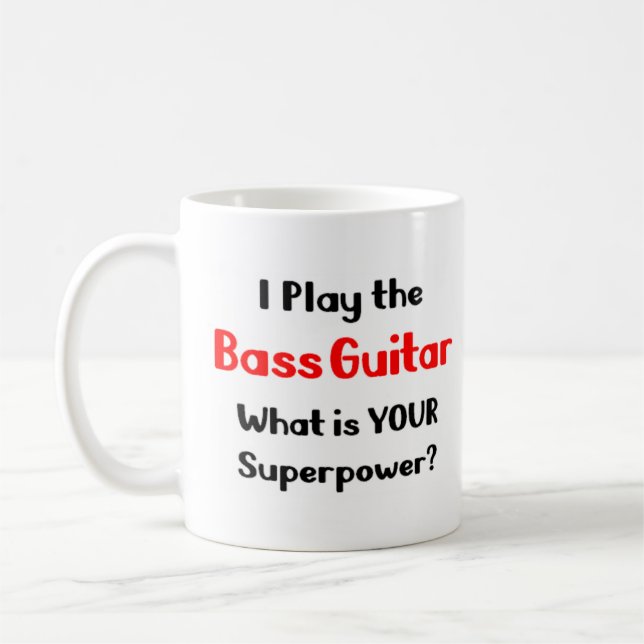 Caneca De Café guitarra de baixo (Esquerda)