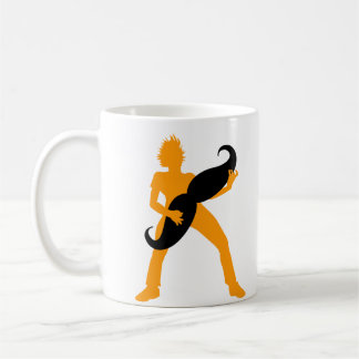 Caneca De Café Guitarra do cabelo