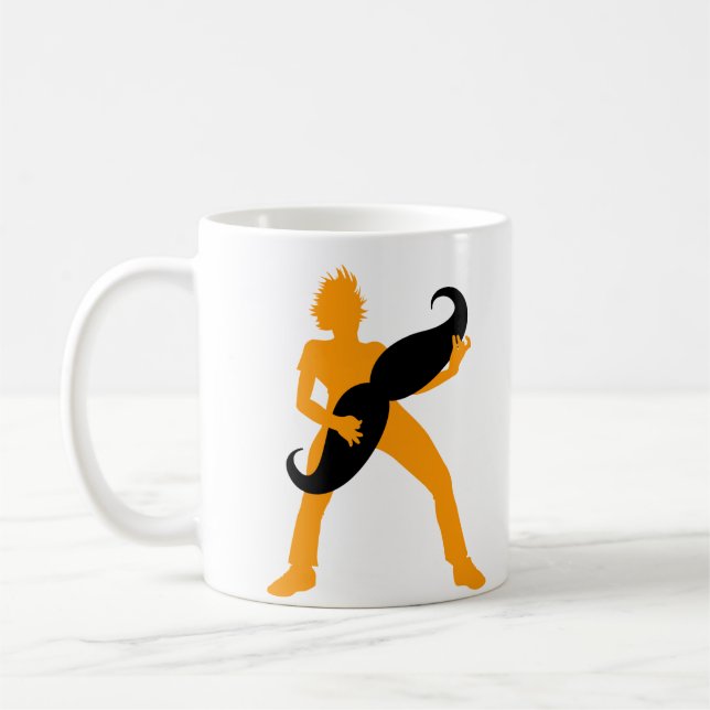 Caneca De Café Guitarra do cabelo (Esquerda)