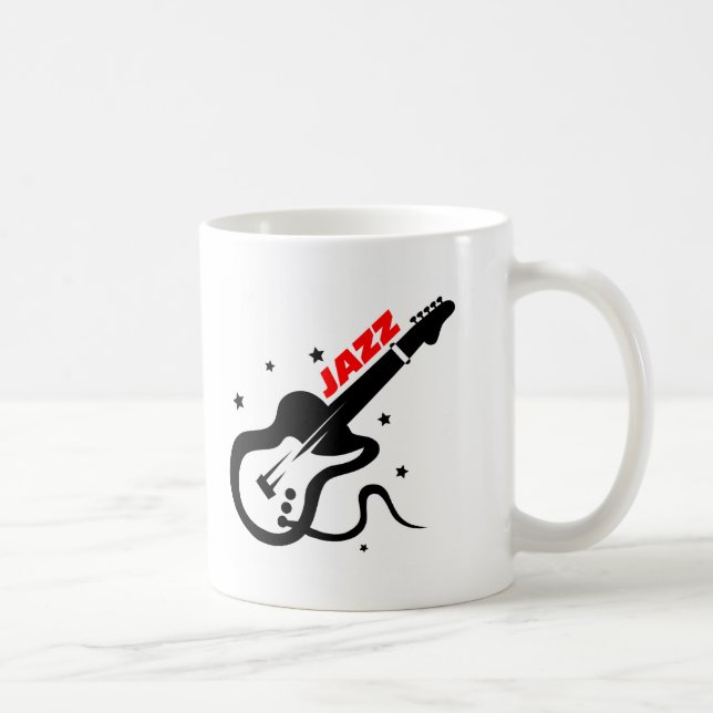 Caneca De Café Guitarra do jazz (Direita)