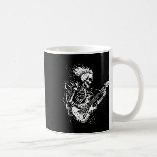 Caneca De Café Guitarra Esqueleto Heavy Metal
