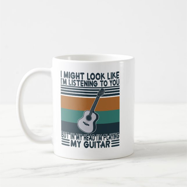 Caneca De Café Guitarra Que Posso Parecer Que Estou A Ouvir-Te Gu (Esquerda)