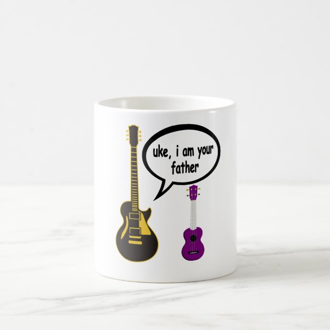 Caneca De Café Guitarra Uke eu sou seu Father.Png (Centro)