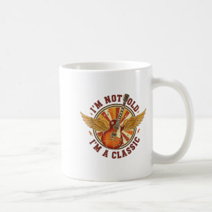 Caneca De Café Guitarra Vintage Não Sou Velho Sou Um Músico Clic