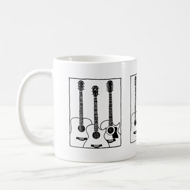 Caneca De Café guitarras acústicas simples (Esquerda)