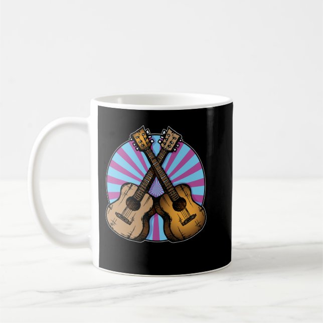 Caneca De Café Guitarras Cruzadas Beat (Esquerda)