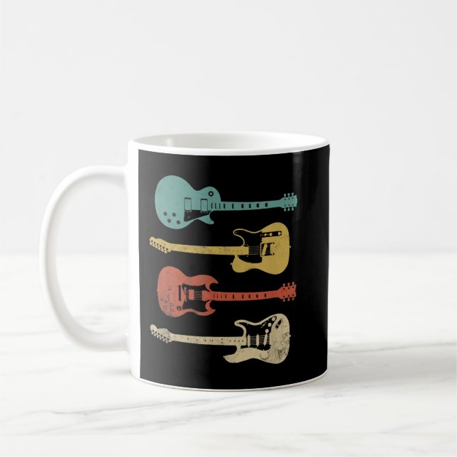 Caneca De Café Guitarras Elétricas Antigas (Esquerda)