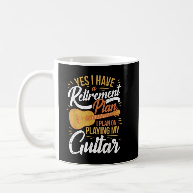 Caneca De Café Guitarrista Aposentado Guitarrista Aposentadoria (Esquerda)