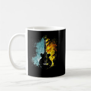 Caneca De Café Guitarrista feminina guitarra guitarra elétrica fo