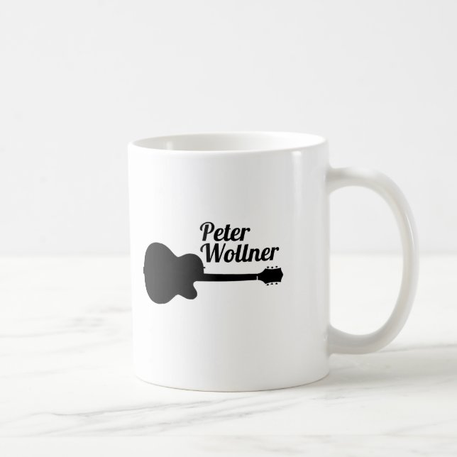 Caneca De Café Guitarrista Nome Acústico Guitarra (Direita)