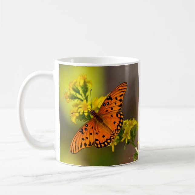 Caneca De Café Gulf Fritillary também conhecida como Borboleta da (Esquerda)