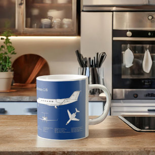 Caneca De Café Gulfstream G-IV - Planos de Impressão Bluetooth de