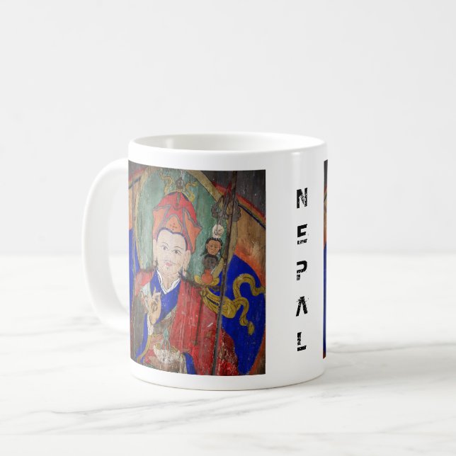 Caneca De Café Guru Rinpoche, Padmasambhava Buda - Himalaia (Frente Esquerda)