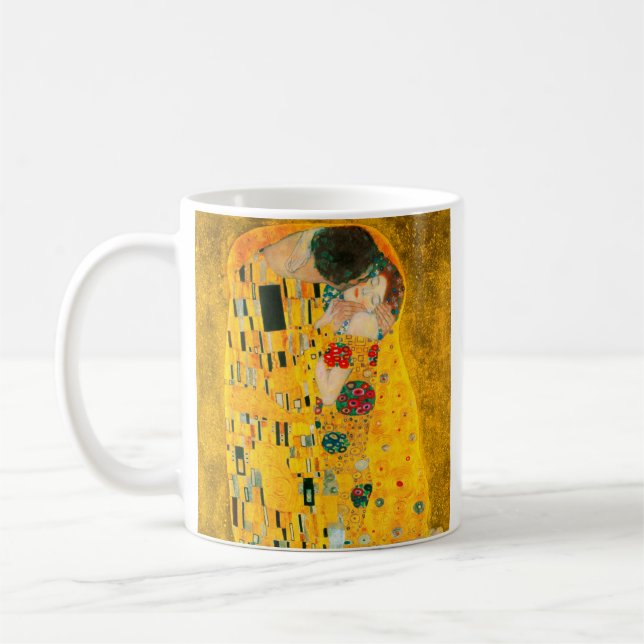 Caneca De Café Gustav Klimt O Beijo (Esquerda)