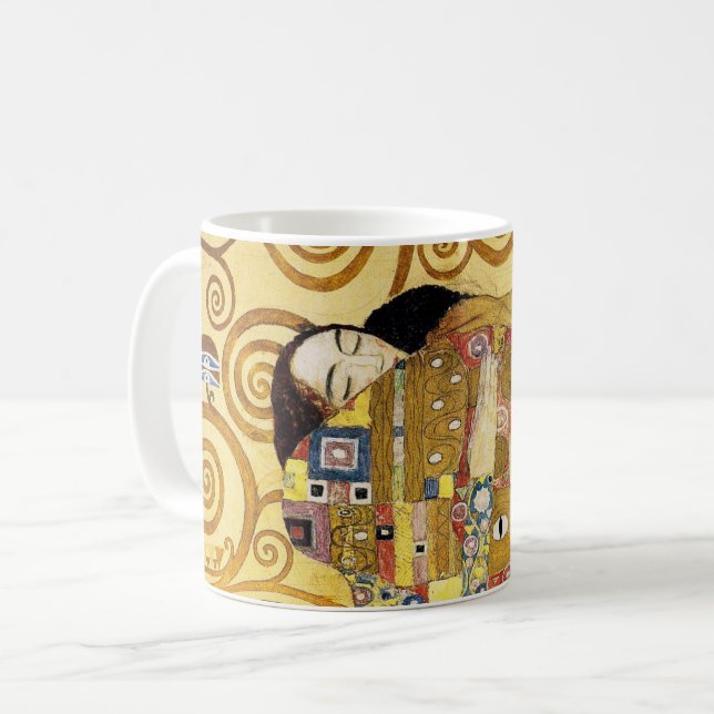 Caneca De Café Gustav Klimt , “ The hug ” コーヒーマグカップ (Frente Esquerda)