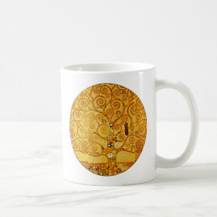 Caneca De Café Gustav Klimt Tree of Life: Art Nouveau Symbolista