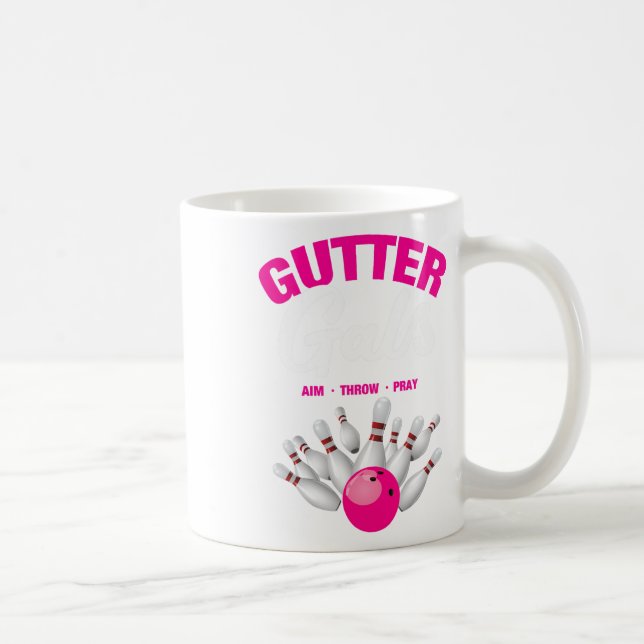 Caneca De Café Gutter Gals Nome Divertido de Equipe de Boliche Fe (Direita)