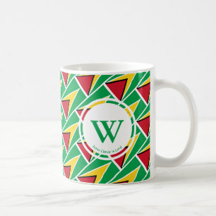 Caneca De Café GUYANA FLAG Na moda MONOGRAMA Personalizado Guyane