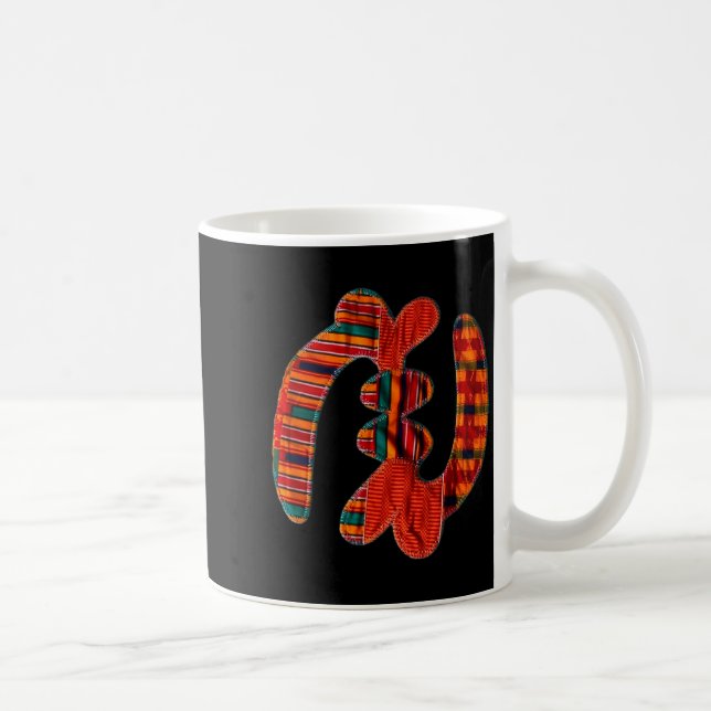 Caneca De Café Gye Nyame - African Kente Cloth Symbol Ghana  (Direita)
