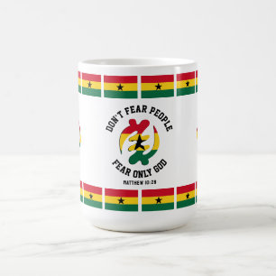 Caneca De Café Gye Nyame FEAR SOMENTE DEUS Christian Ghana
