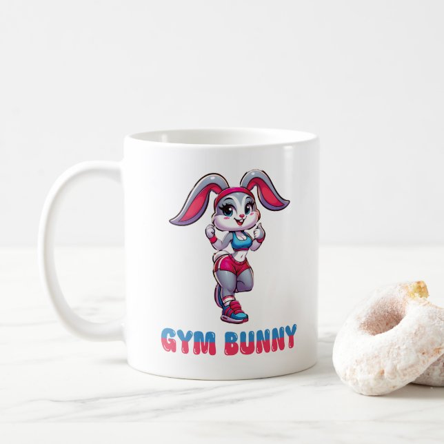 Caneca De Café Gym Bunny (Com Donut)