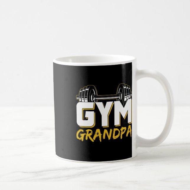 Caneca De Café Gym Grandpa Workout Training Fitness Weightlifting (Direita)