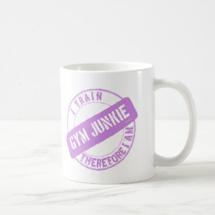 CANECA DE CAFÉ GYM JUNKIE. EU TENHO, PORTANTO, SOU...