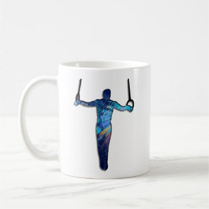 Caneca De Café Gymnaste Homem Anéis Duo
