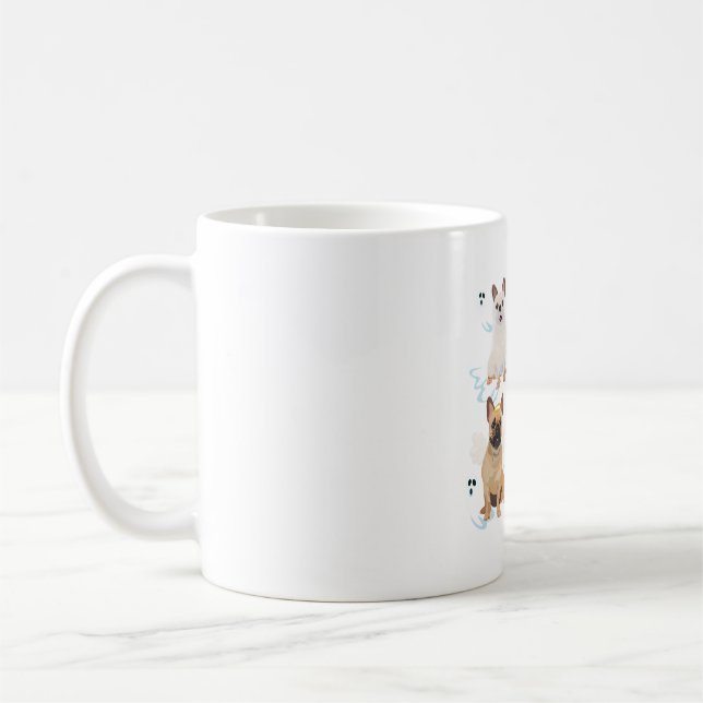Caneca De Café H é para Halloween French Dog (Esquerda)