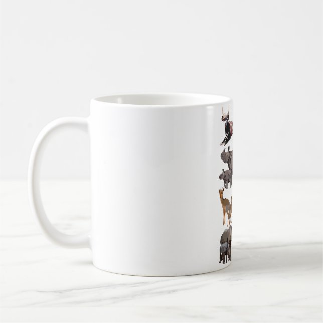 Caneca De Café H é para Hoofstock Illustração Diversa Mam Hoofed (Esquerda)