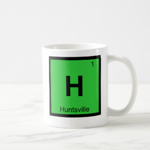 Caneca De Café H - Mesa periódica da química da cidade de