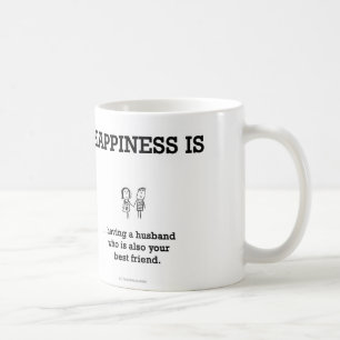 Caneca De Café HA803: Melhor amigo do marido da felicidade